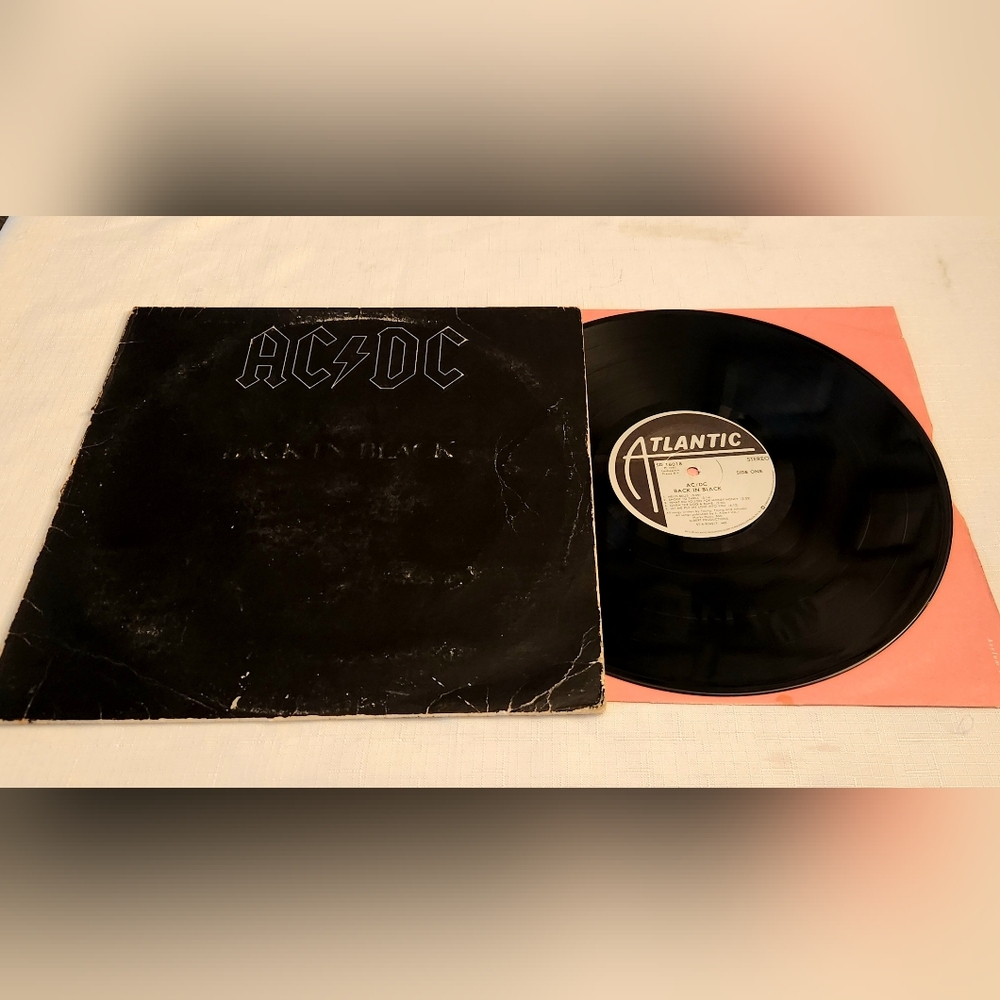 AC/DC Back In Black 1980 LP Vinyl Atlantic Records SD 16018 First Press ST-A-804